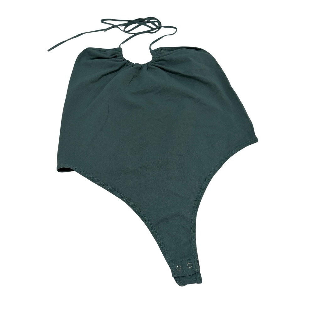 Intimately Free People Teal Green Halter Neck Thong Bodysuit‎ M/L OB1429804